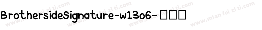 BrothersideSignature-w13o6字体转换
