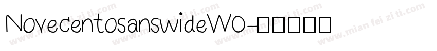 NovecentosanswideW0字体转换