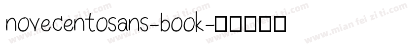 novecentosans-book字体转换