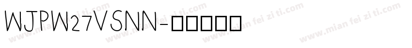 WJPW27VSNN字体转换