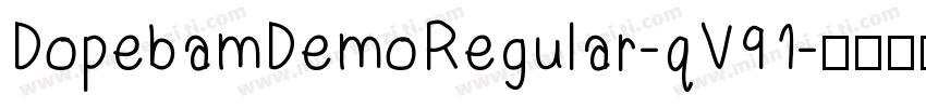 DopebamDemoRegular-qV91字体转换