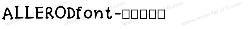 ALLERODfont字体转换