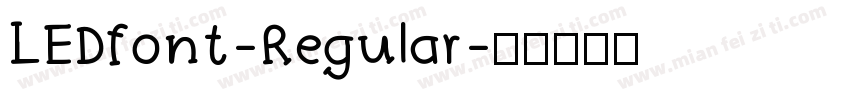 LEDfont-Regular字体转换