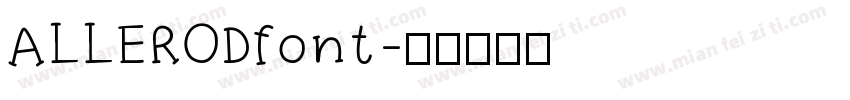 ALLERODfont字体转换