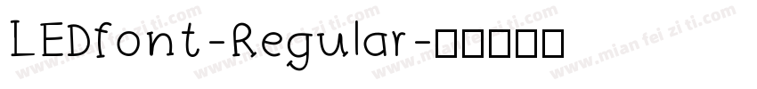 LEDfont-Regular字体转换