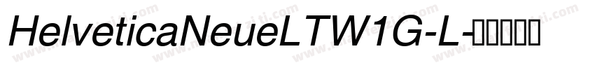 HelveticaNeueLTW1G-L字体转换