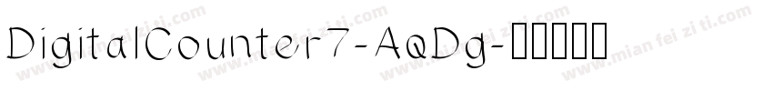 DigitalCounter7-AqDg字体转换