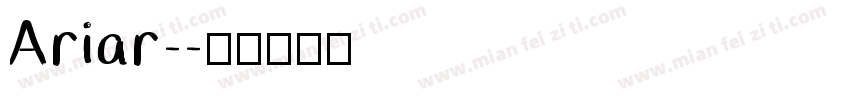Ariar-字体转换