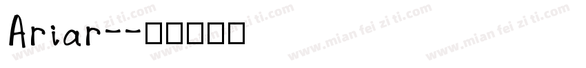 Ariar-字体转换