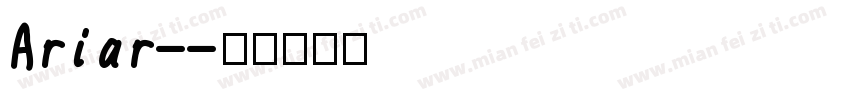Ariar-字体转换