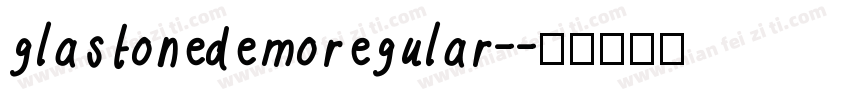 glastonedemoregular-字体转换
