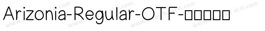 Arizonia-Regular-OTF字体转换