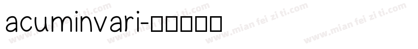 acuminvari字体转换