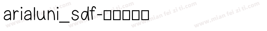 arialuni_sdf字体转换