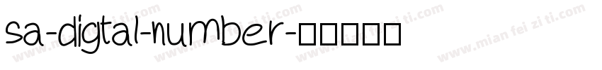 sa-digtal-number字体转换