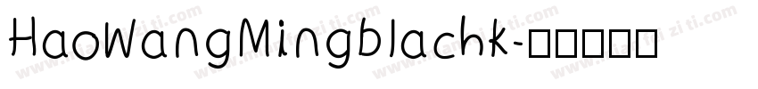 HaoWangMingblachk字体转换