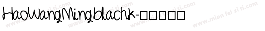 HaoWangMingblachk字体转换