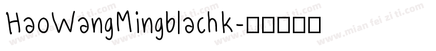 HaoWangMingblachk字体转换