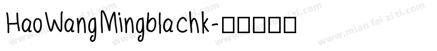 HaoWangMingblachk字体转换