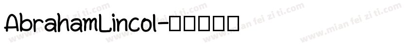 AbrahamLincol字体转换