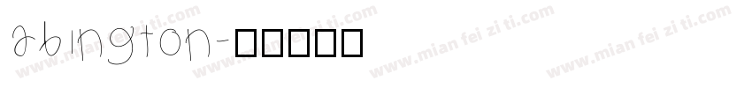 abington字体转换