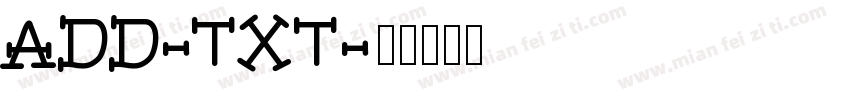 ADD-TXT字体转换