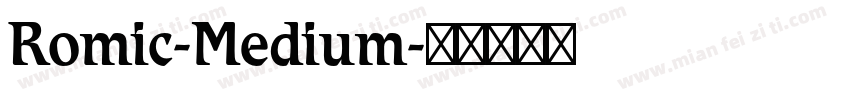 Romic-Medium字体转换