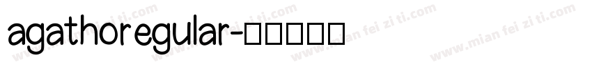 agathoregular字体转换