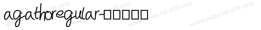 agathoregular字体转换