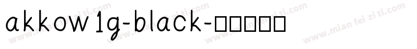 akkow1g-black字体转换