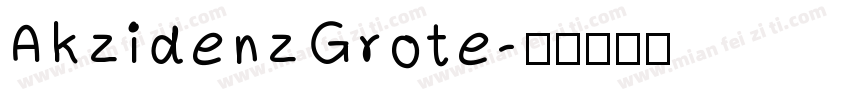 AkzidenzGrote字体转换