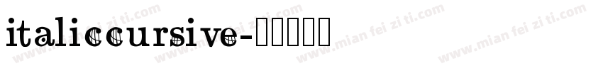italiccursive字体转换