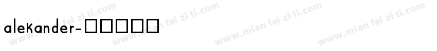 alekander字体转换