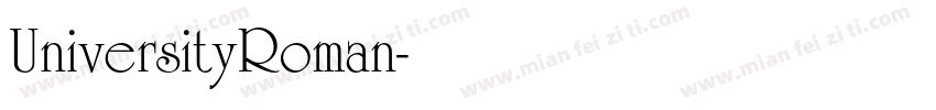 UniversityRoman字体转换