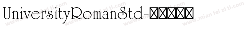 UniversityRomanStd字体转换