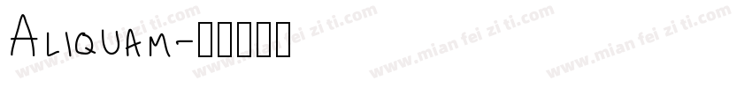 Aliquam字体转换