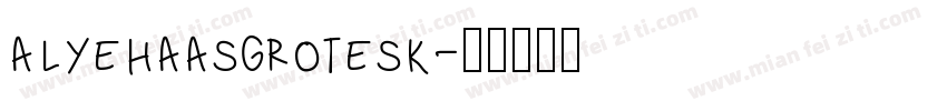alyehaasgrotesk字体转换