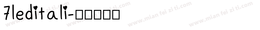 7leditali字体转换