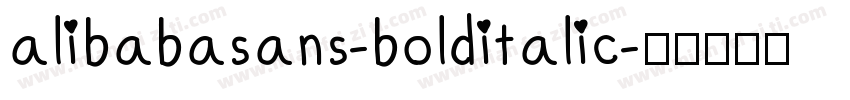 alibabasans-bolditalic字体转换
