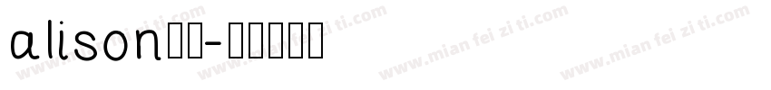 alison字库字体转换