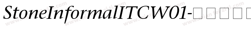 StoneInformalITCW01字体转换