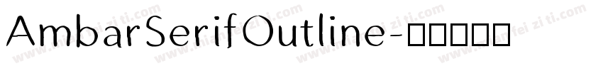 AmbarSerifOutline字体转换