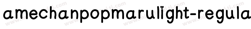 amechanpopmarulight-regular字体转换