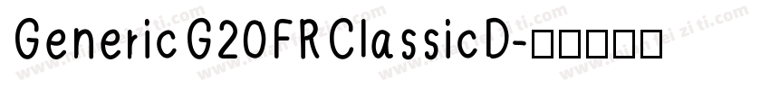 GenericG20FRClassicD字体转换