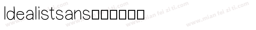 Idealistsans字体转换