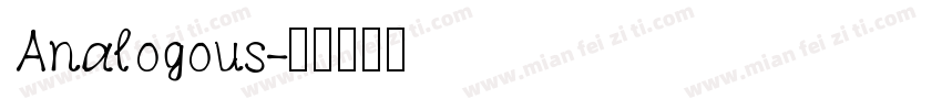 Analogous字体转换