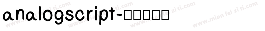 analogscript字体转换