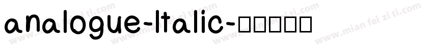analogue-ltalic字体转换