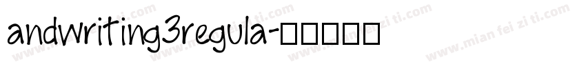andwriting3regula字体转换
