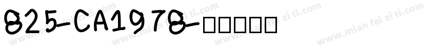 825-CA1978字体转换